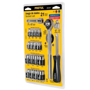 JUEGO DE 21 HERRAMIENTAS 1/4 Y 3/8 PARA
  MECANICO 